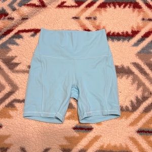 Cyan Blue Align Short 6”
